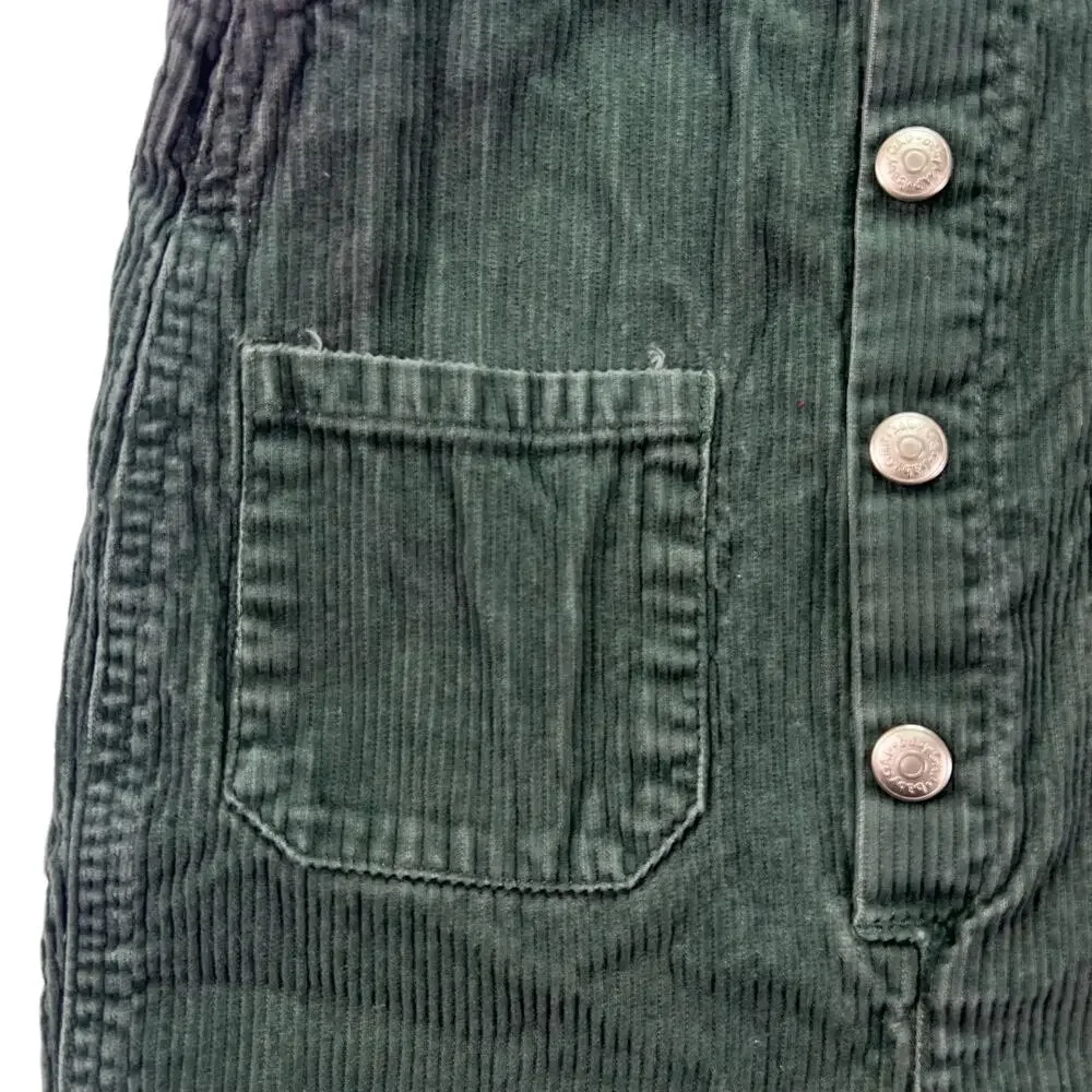Vintage Baby GAP Corduroy Overalls 18-24M Green Explorers Dog Embroidered Snap